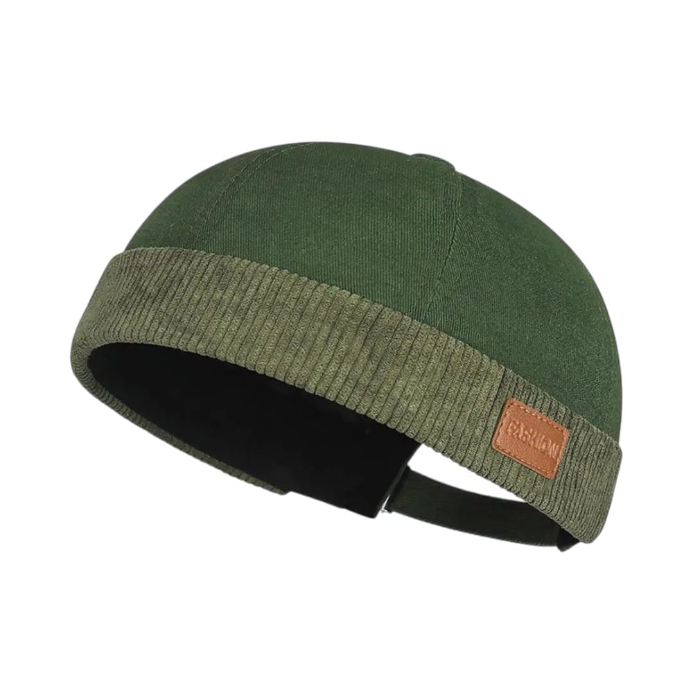 Le Comptoir du Chapeau Vert Bonnet Docker Côtelé Sans Visière