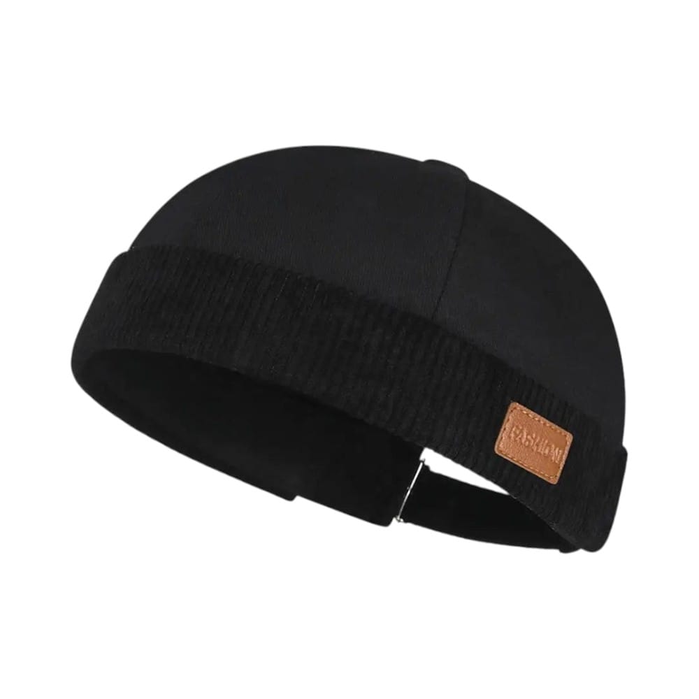 Le Comptoir du Chapeau Noir Bonnet Docker Côtelé Sans Visière
