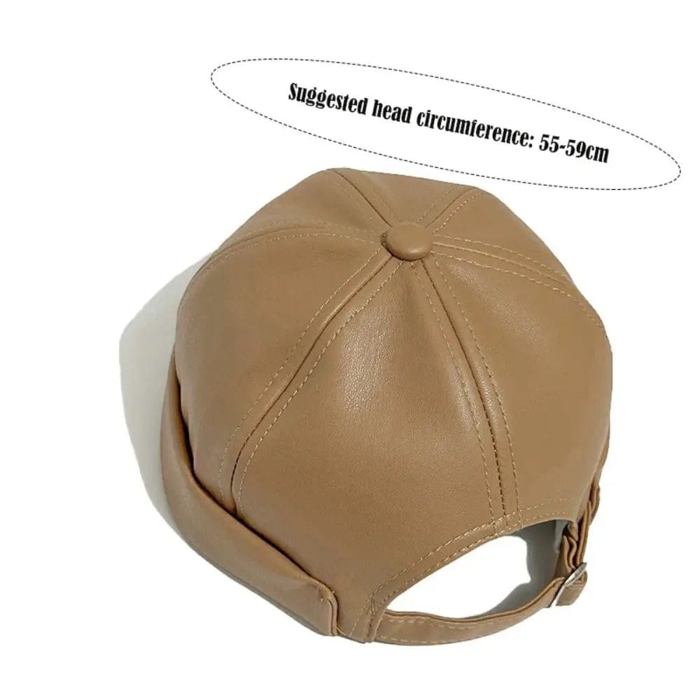 Le Comptoir du Chapeau Bonnet Docker Cuir PU Rétro