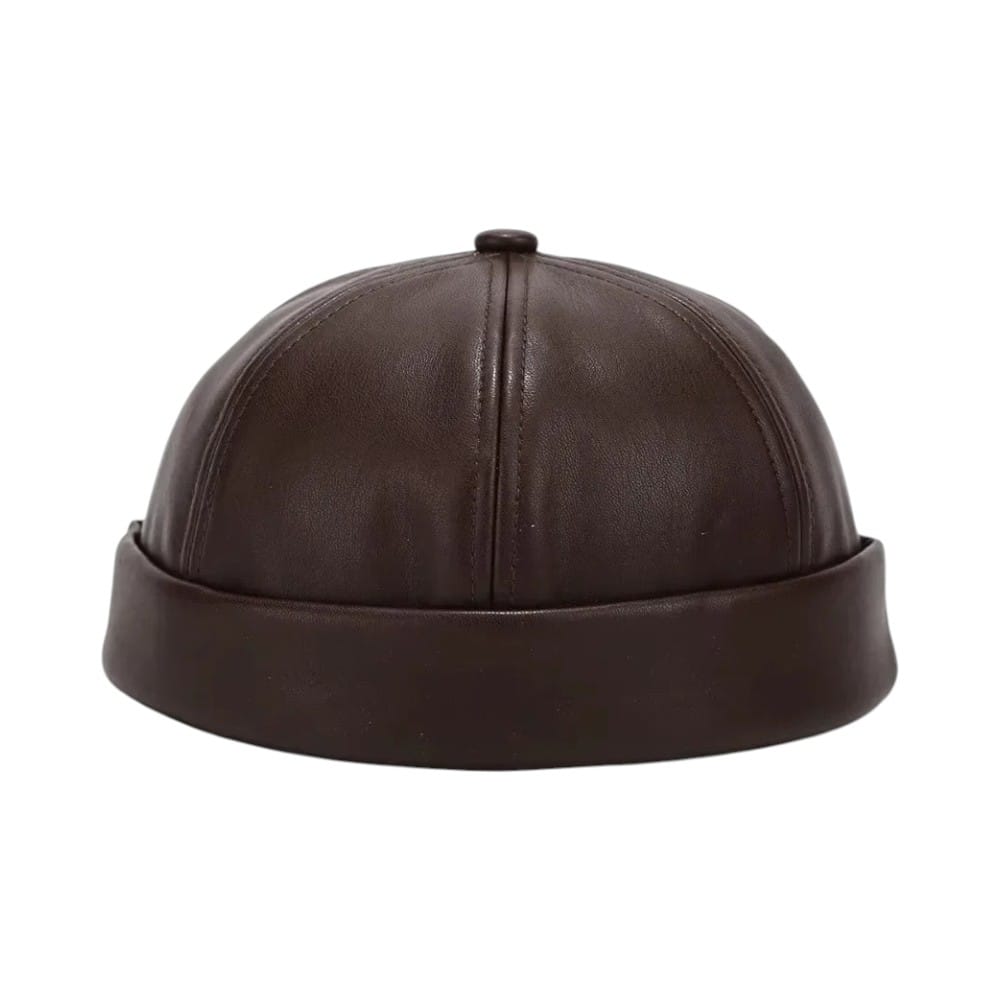 Le Comptoir du Chapeau Café Bonnet Docker Cuir PU Rétro