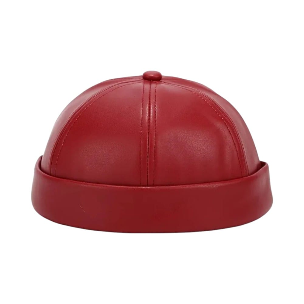 Le Comptoir du Chapeau Rouge Bonnet Docker Cuir PU Rétro