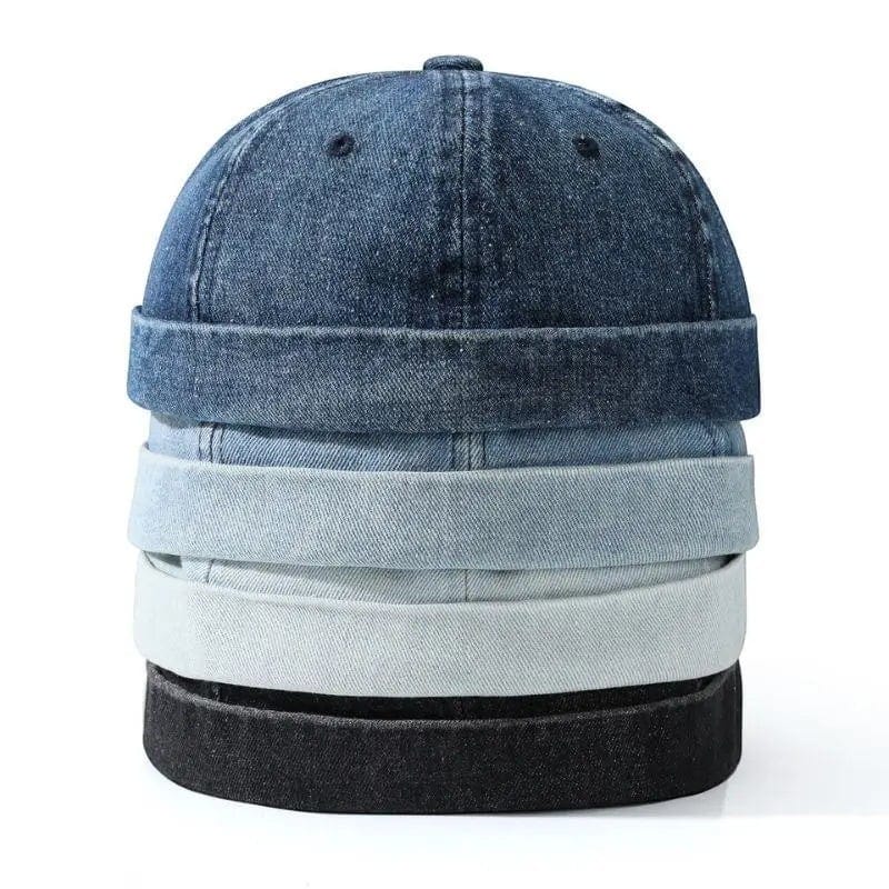Le Comptoir du Chapeau Bonnet Docker Denim Marin