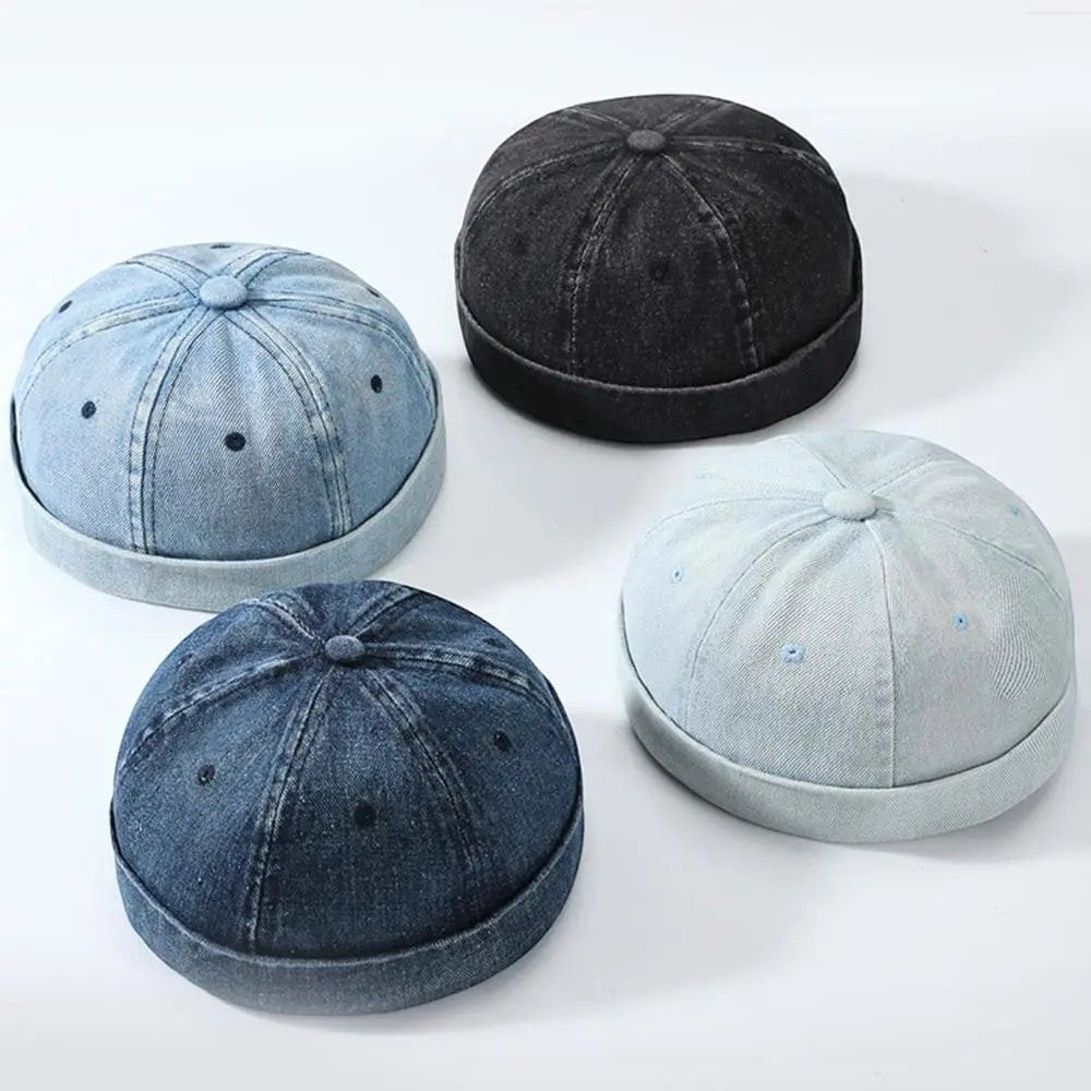 Le Comptoir du Chapeau Bonnet Docker Denim Marin