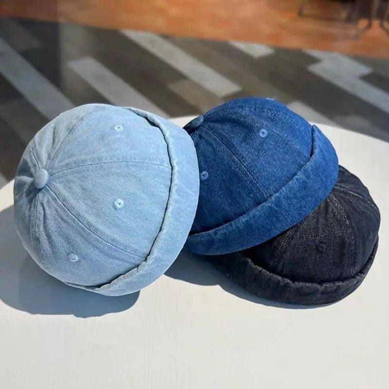 Le Comptoir du Chapeau Bonnet Docker Denim Marin
