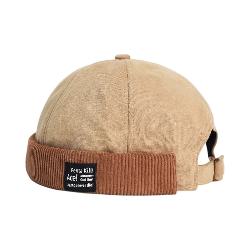 Le Comptoir du Chapeau Marron Clair Bonnet Docker Dôme Vintage Image