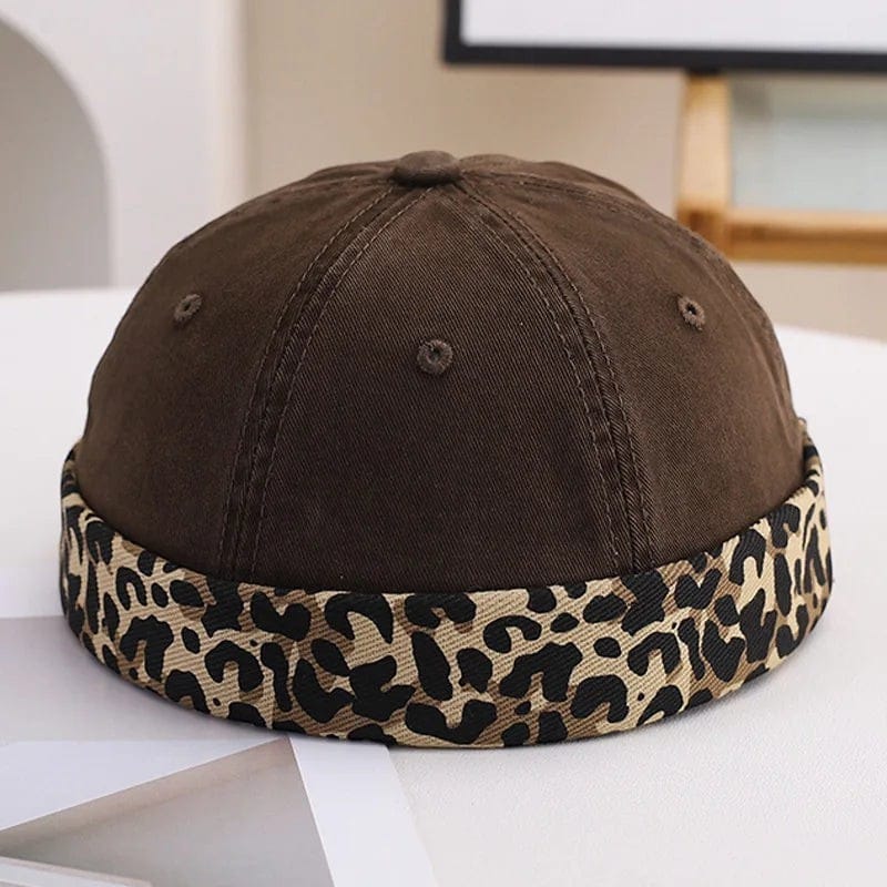 Le Comptoir du Chapeau Bonnet Docker Léopard Vintage