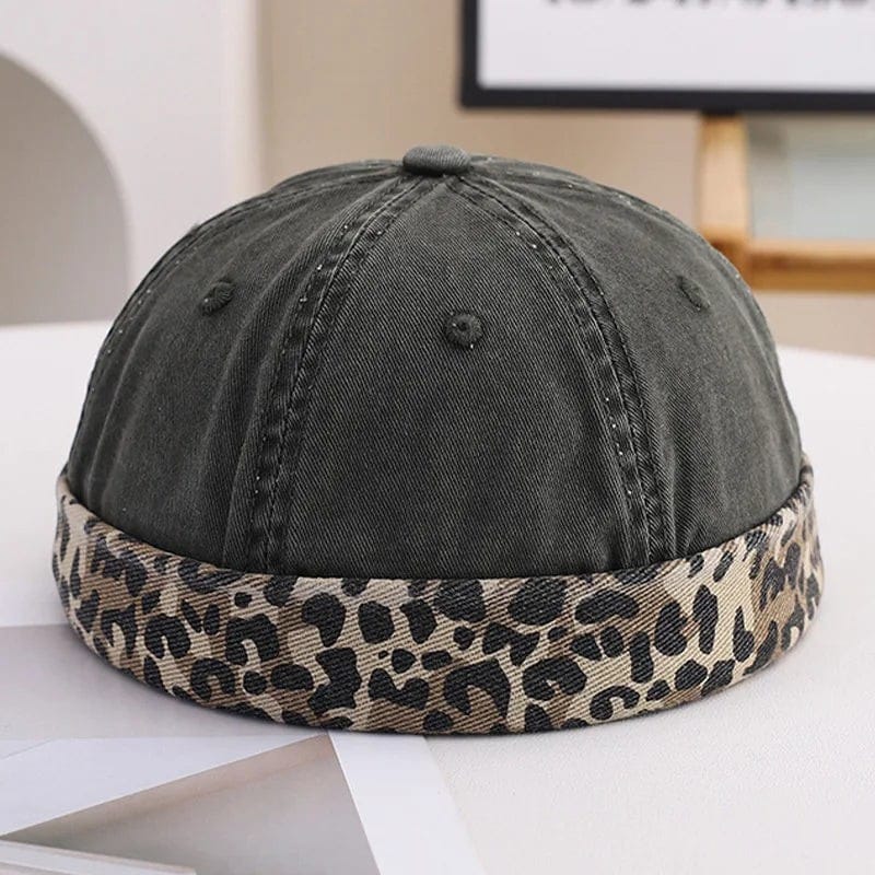 Le Comptoir du Chapeau Bonnet Docker Léopard Vintage