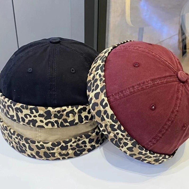 Le Comptoir du Chapeau Bonnet Docker Léopard Vintage