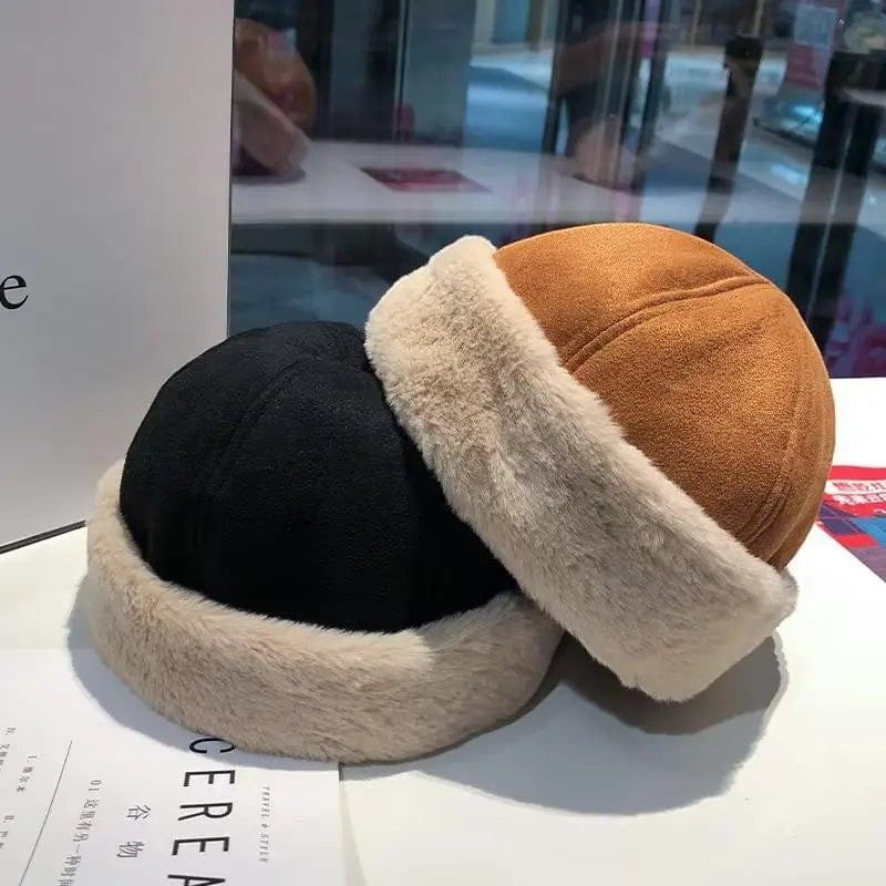 Le Comptoir du Chapeau Bonnet Docker Peluche Fausse Fourrure