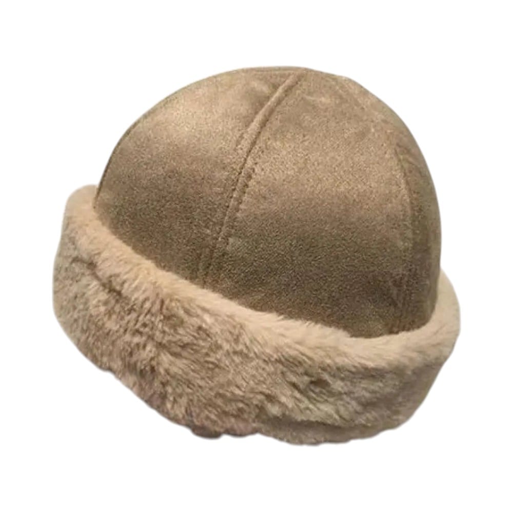 Le Comptoir du Chapeau Marron Clair Bonnet Docker Peluche Fausse Fourrure