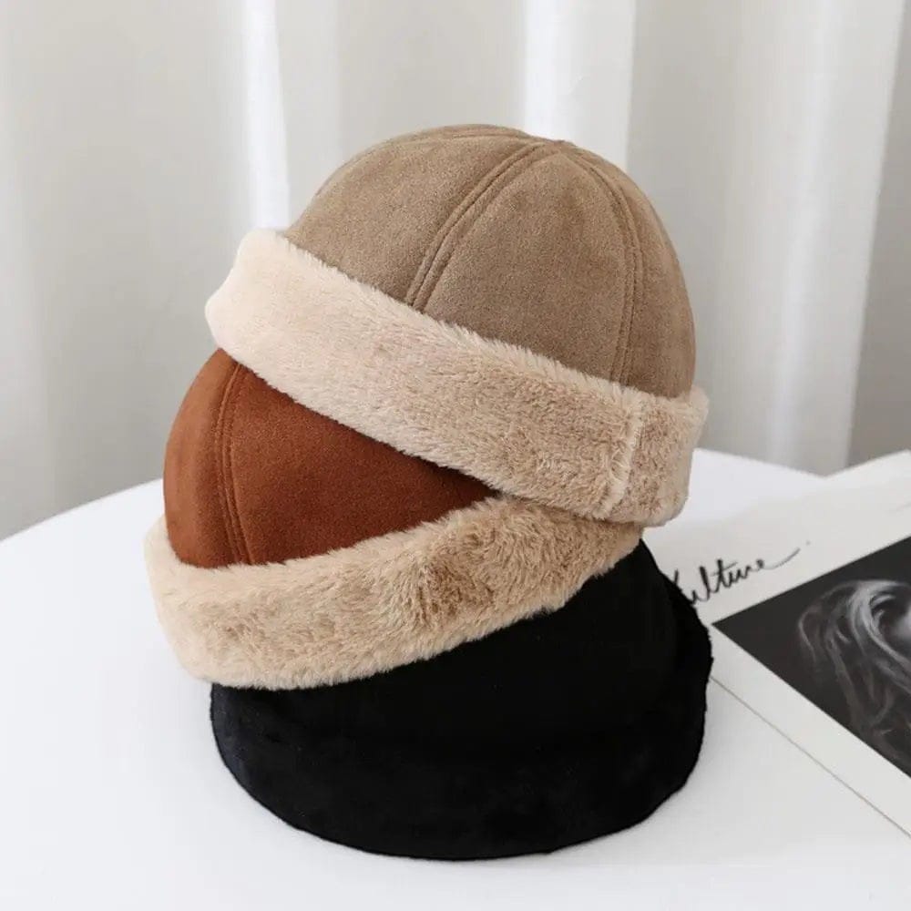 Le Comptoir du Chapeau Bonnet Docker Peluche Fausse Fourrure
