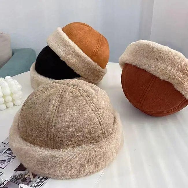 Le Comptoir du Chapeau Bonnet Docker Peluche Fausse Fourrure
