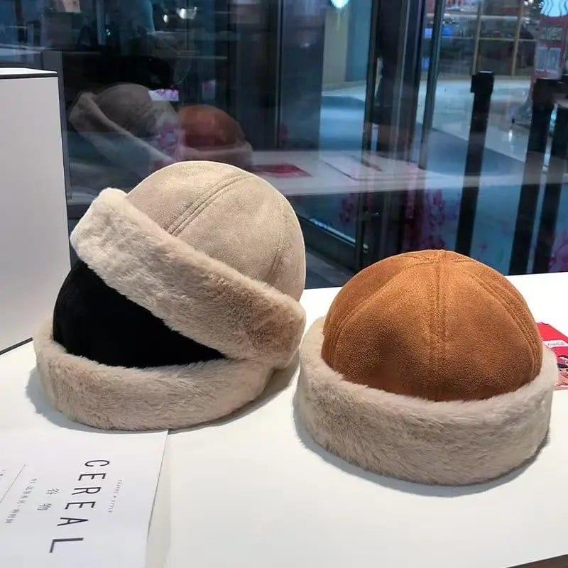 Le Comptoir du Chapeau Bonnet Docker Peluche Fausse Fourrure