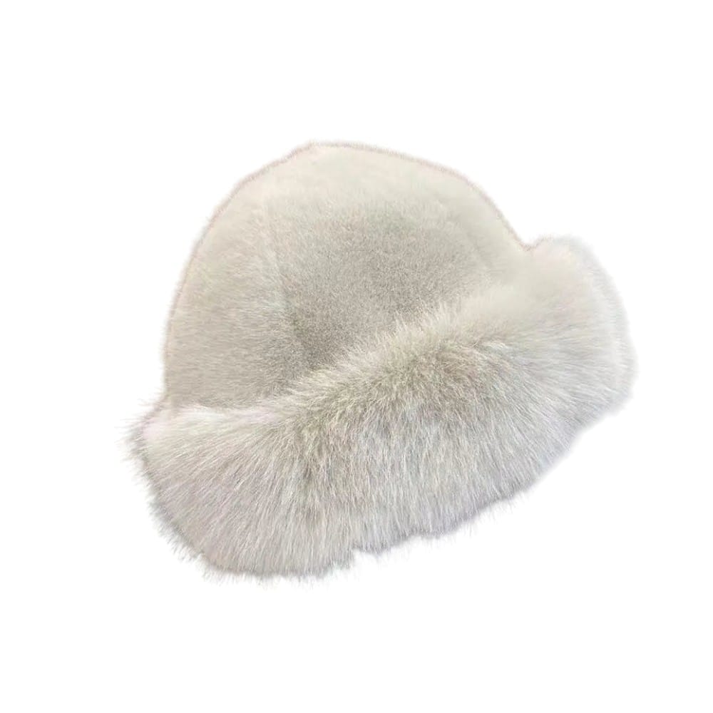 Le Comptoir du Chapeau Beige Bonnet Docker Peluche Fausse Fourrure
