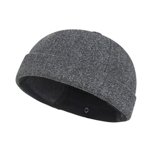 Le Comptoir du Chapeau Gris Bonnet Docker Polaire Sans Bord Mixte