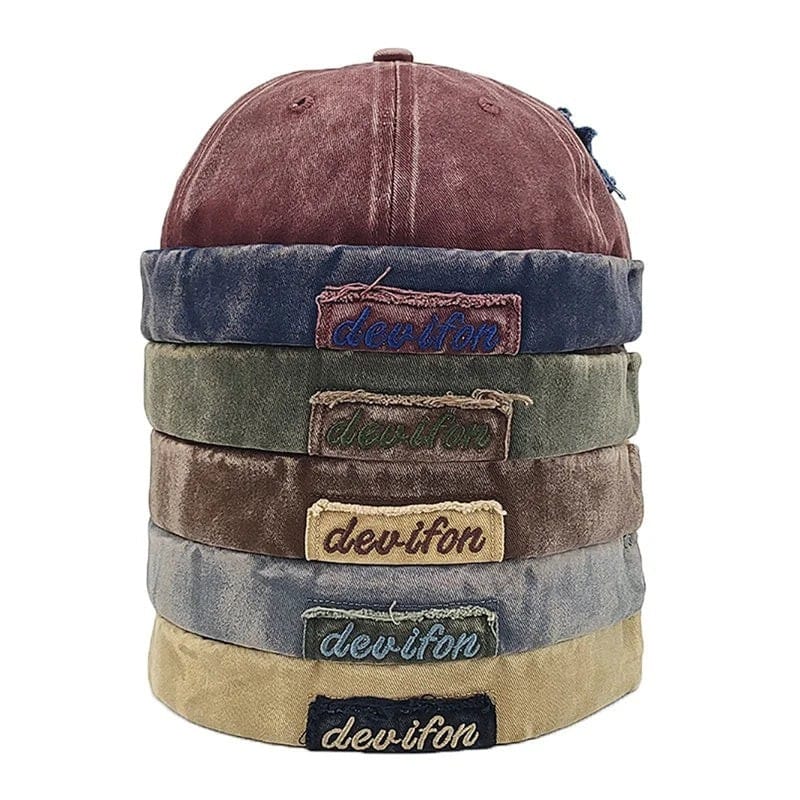 Le Comptoir du Chapeau Bonnet Docker Vintage Étoile Lavé