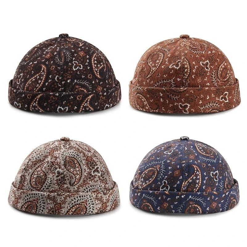 Le Comptoir du Chapeau Bonnet Docker Vintage Paisley Rétro