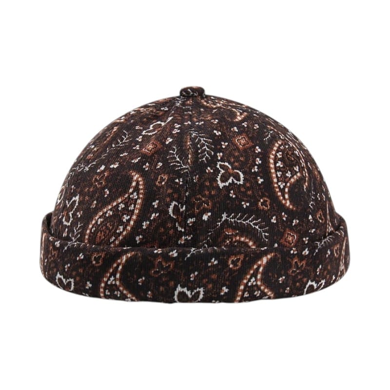 Le Comptoir du Chapeau Noir Bonnet Docker Vintage Paisley Rétro