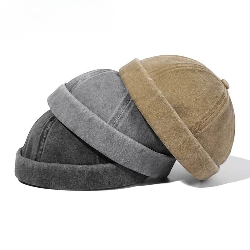 Le Comptoir du Chapeau Bonnet Docker Washed Rétro Vintage Mixte