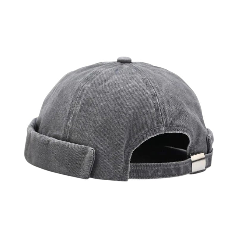 Le Comptoir du Chapeau Gris Bonnet Docker Washed Rétro Vintage Mixte