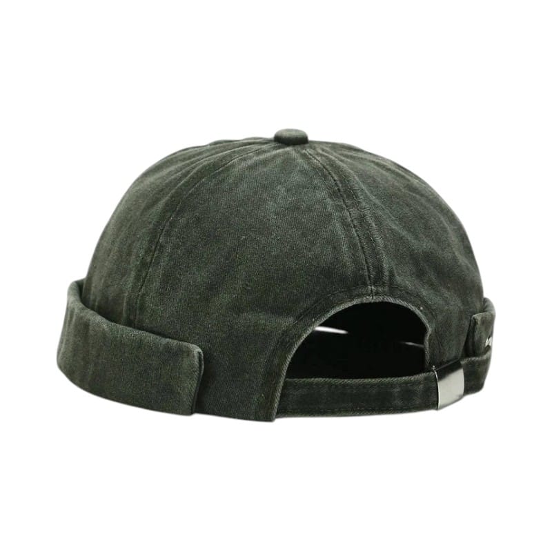 Le Comptoir du Chapeau Vert Bonnet Docker Washed Rétro Vintage Mixte