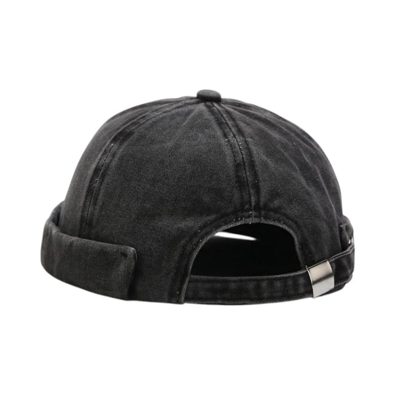 Le Comptoir du Chapeau Noir Bonnet Docker Washed Rétro Vintage Mixte