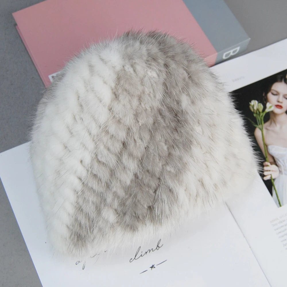 Le Comptoir du Chapeau Bonnet Fourrure Vison Véritable Femme