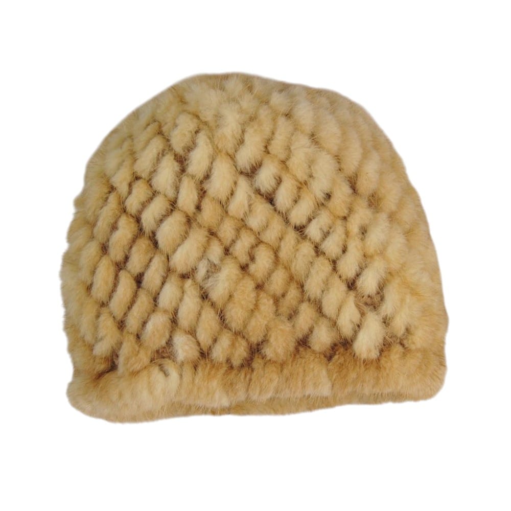 Le Comptoir du Chapeau Jaune Bonnet Fourrure Vison Véritable Femme