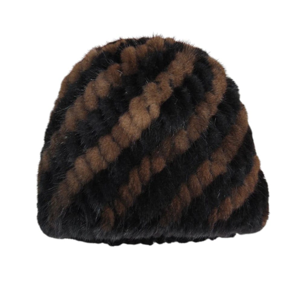 Le Comptoir du Chapeau Bonnet Fourrure Vison Véritable Femme