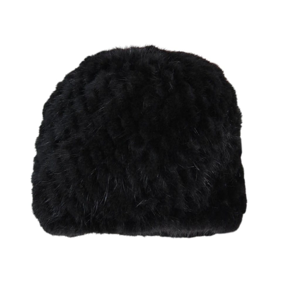 Le Comptoir du Chapeau Noir Bonnet Fourrure Vison Véritable Femme
