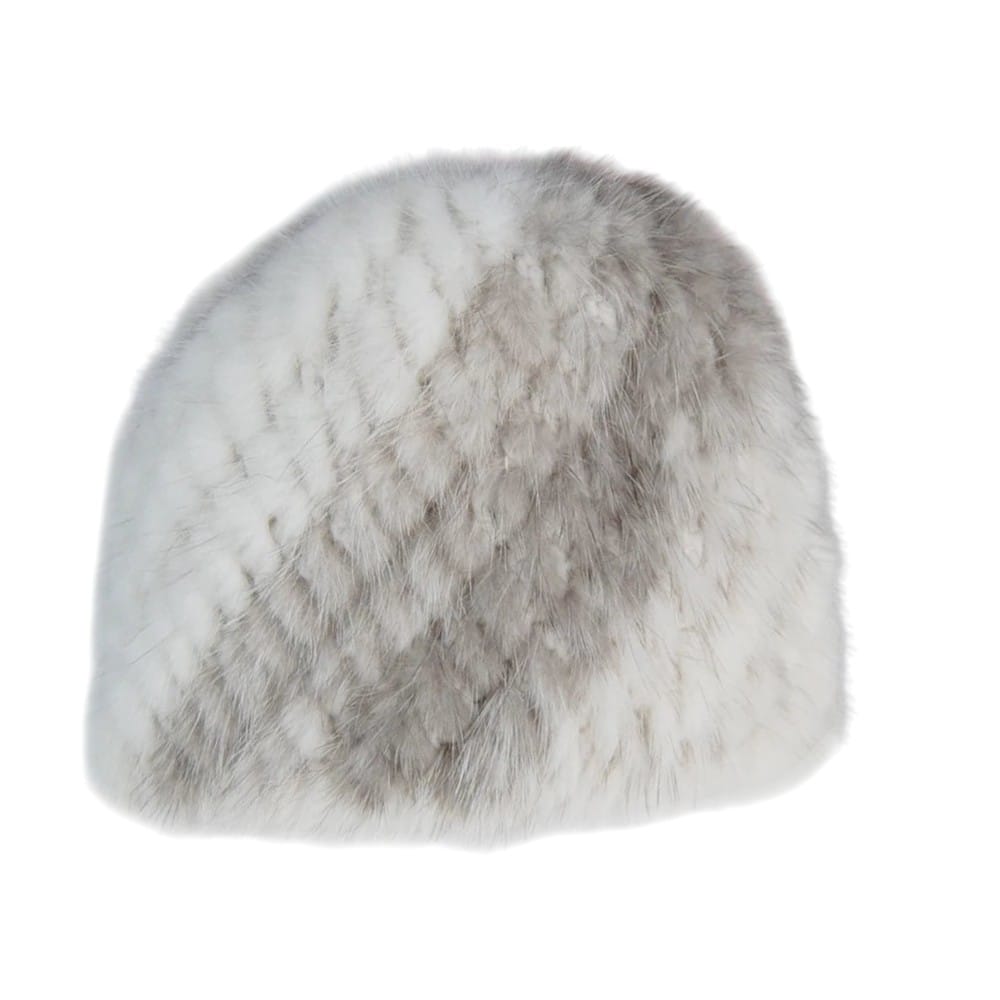 Le Comptoir du Chapeau Blanc Bonnet Fourrure Vison Véritable Femme