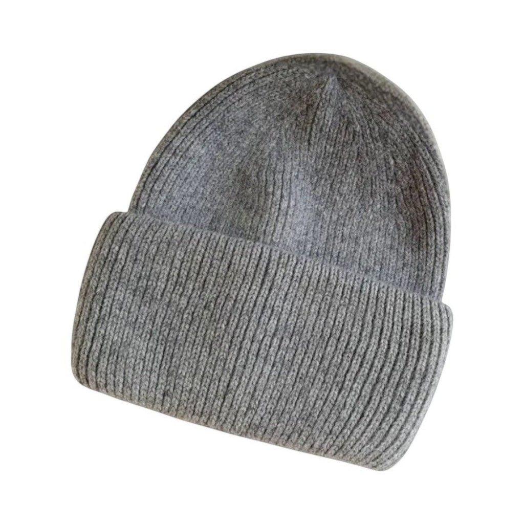 Le Comptoir du Chapeau Gris Bonnet Laine Angora Fourrure Hiver