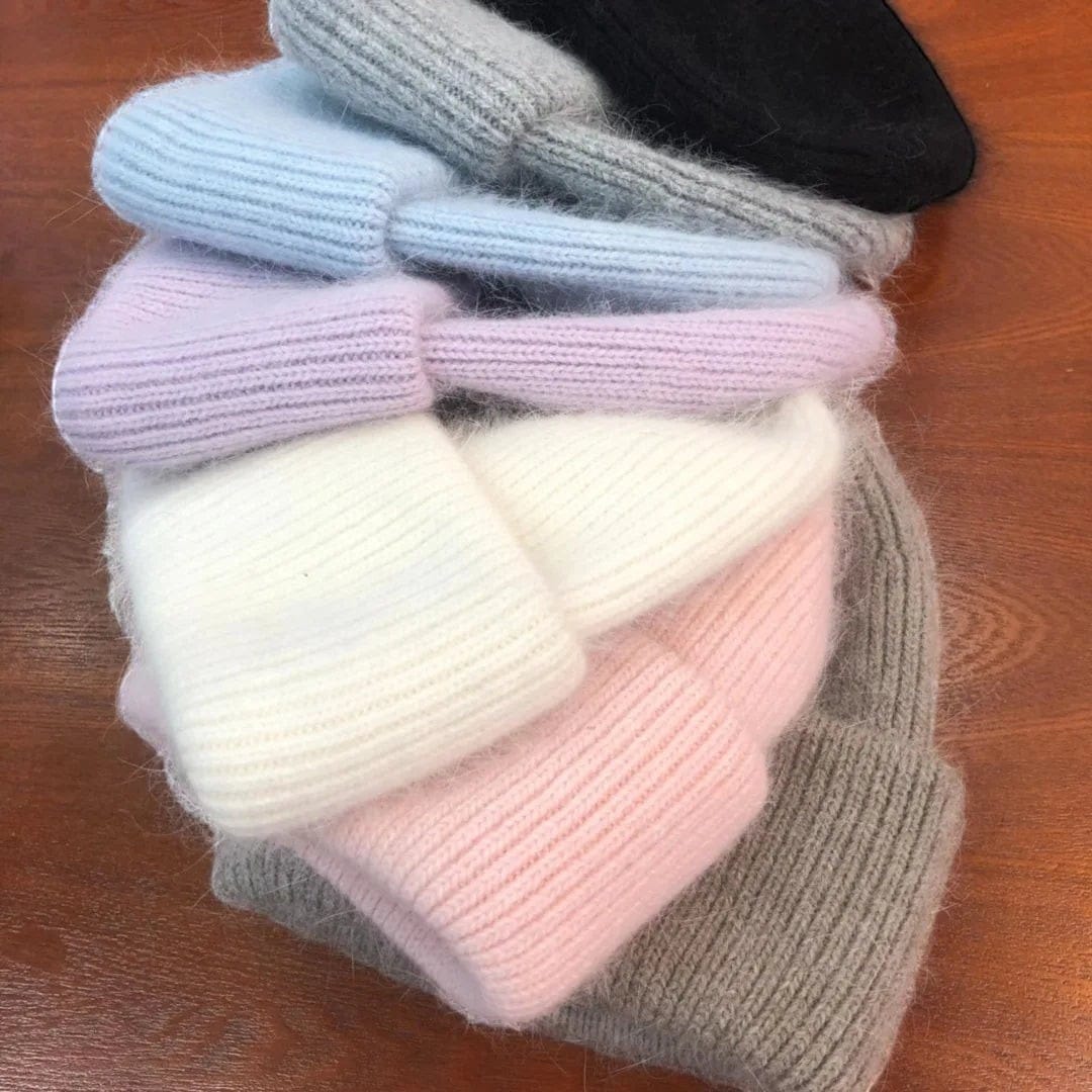 Le Comptoir du Chapeau Bonnet Laine Angora Fourrure Hiver