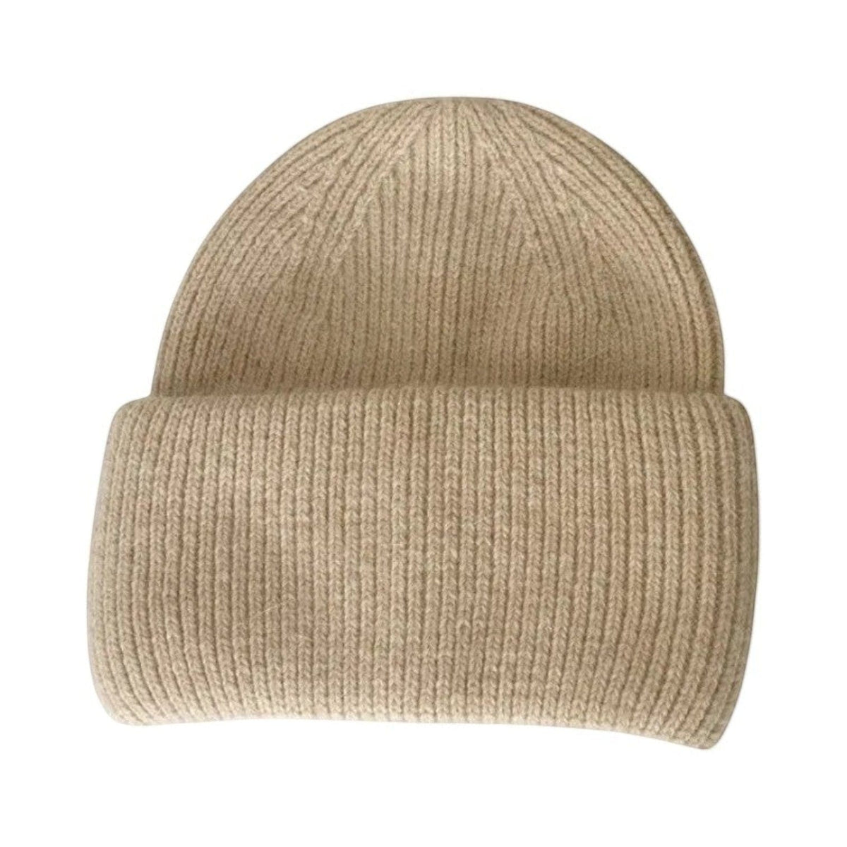Le Comptoir du Chapeau Beige Bonnet Laine Angora Fourrure Hiver