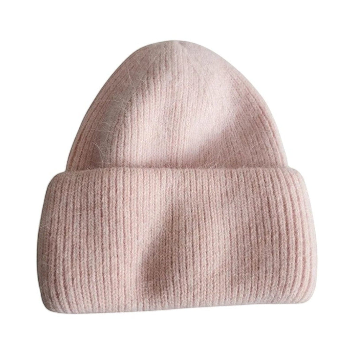 Le Comptoir du Chapeau Rose Clair Bonnet Laine Angora Fourrure Hiver