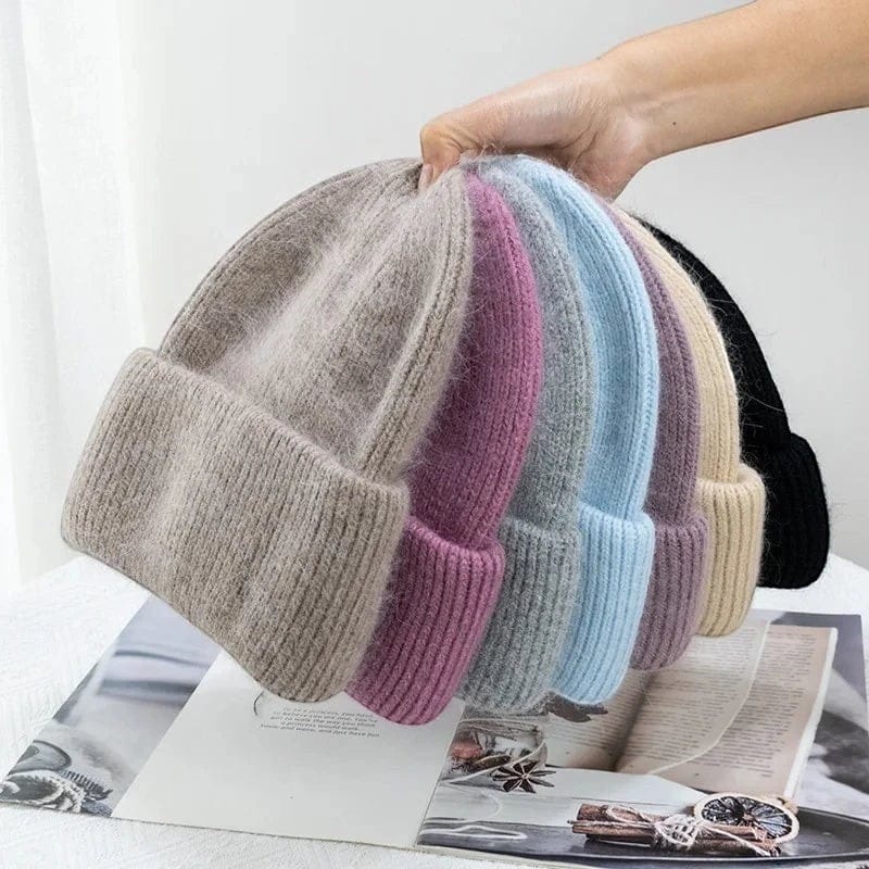 Le Comptoir du Chapeau Bonnet Laine Angora Fourrure Hiver