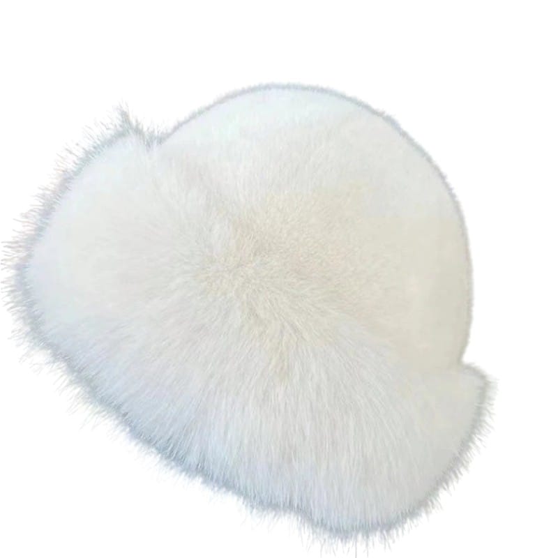 Le Comptoir du Chapeau Blanc Bonnet Mongol Fourrure Femme