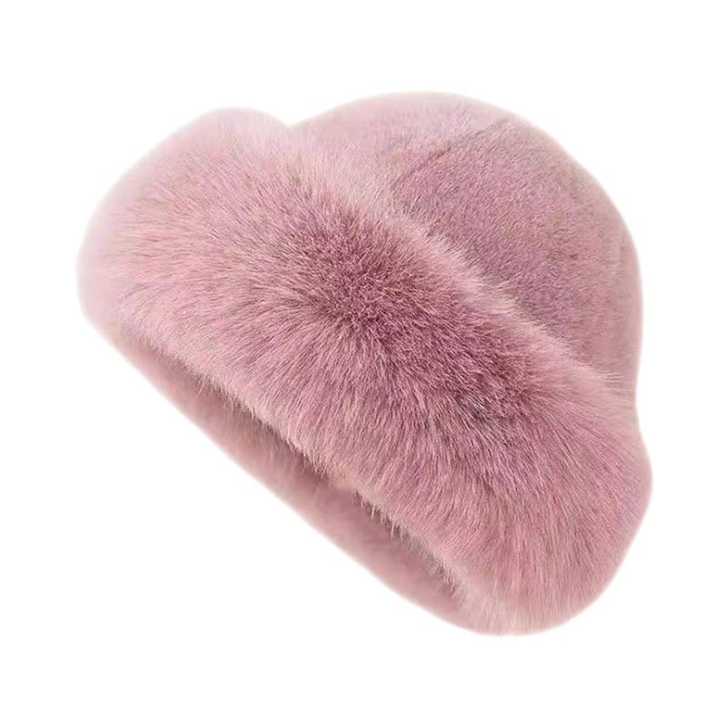 Le Comptoir du Chapeau Rose Bonnet Mongol Fourrure Femme
