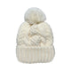 Le Comptoir du Chapeau Beige Bonnet Pompom Fourrure Torsadé Hiver