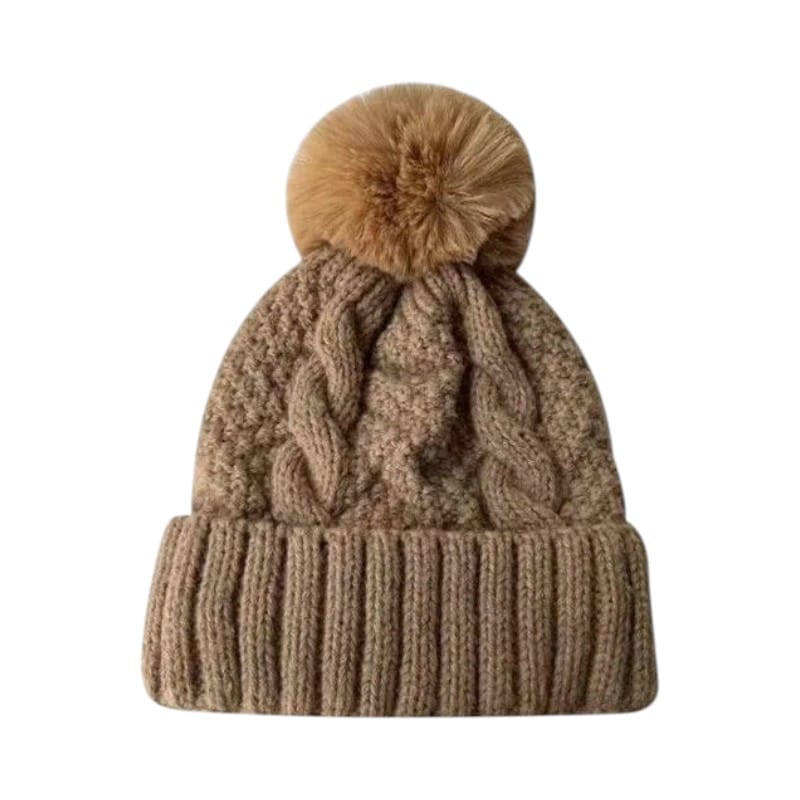 Le Comptoir du Chapeau Café Bonnet Pompom Fourrure Torsadé Hiver