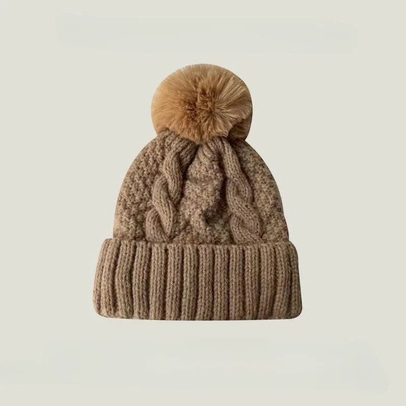 Le Comptoir du Chapeau Bonnet Pompom Fourrure Torsadé Hiver