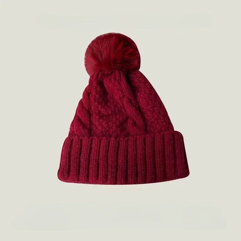 Le Comptoir du Chapeau Bonnet Pompom Fourrure Torsadé Hiver