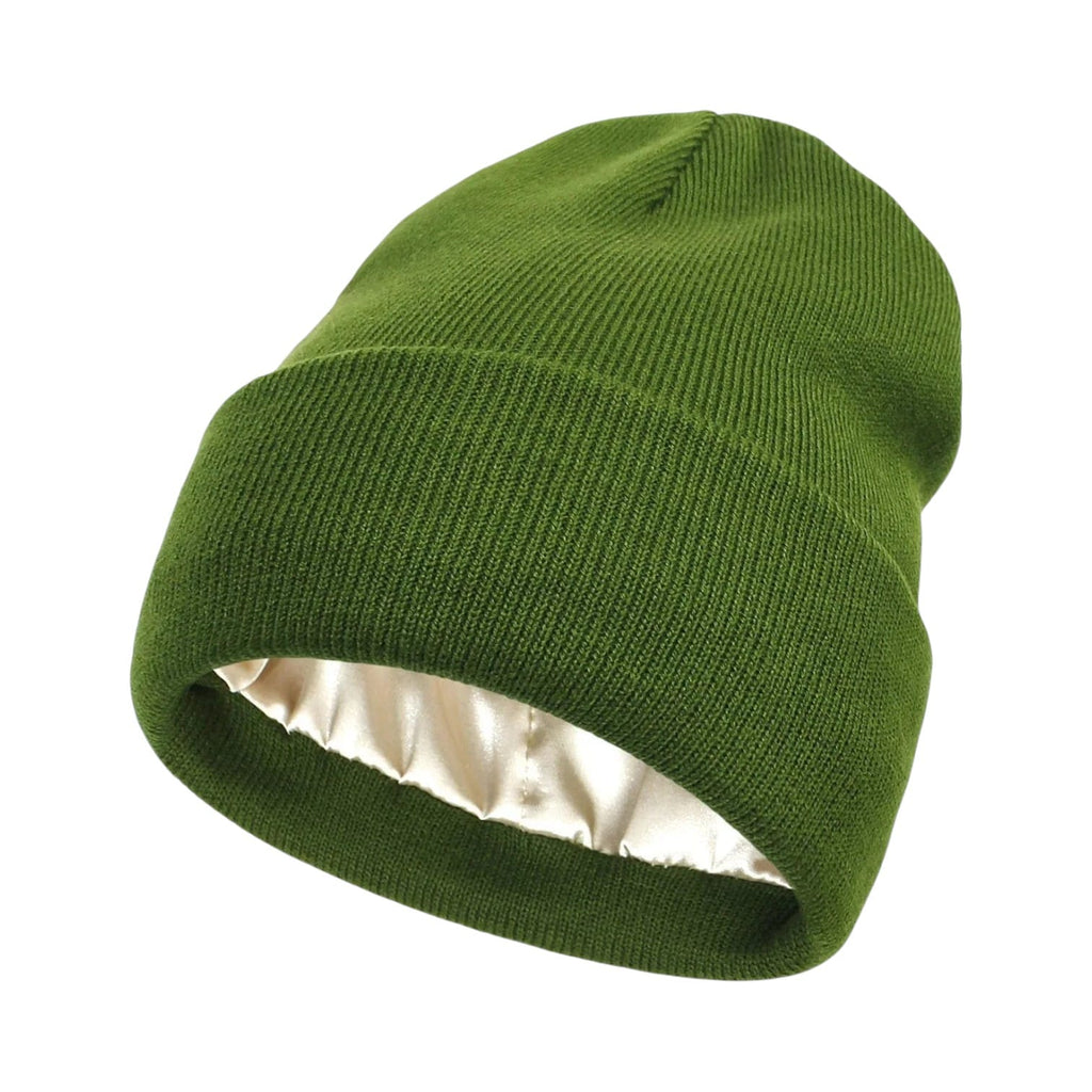 Le Comptoir du Chapeau Vert Bonnet Satiné Doublé Soie Femme