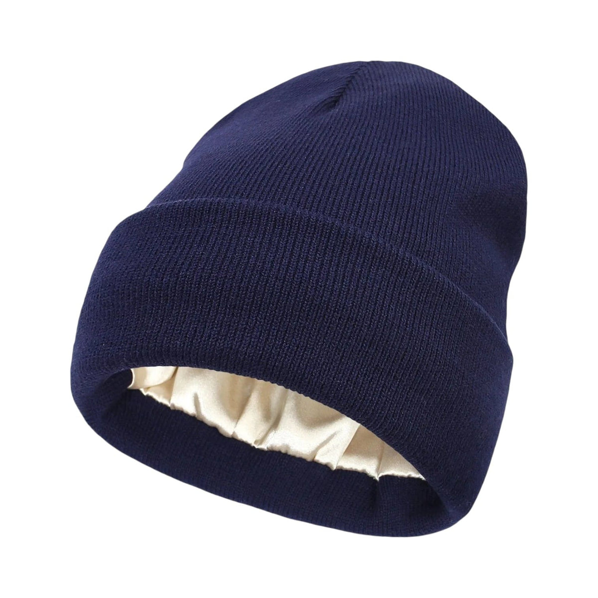 Le Comptoir du Chapeau Marine Bonnet Satiné Doublé Soie Femme