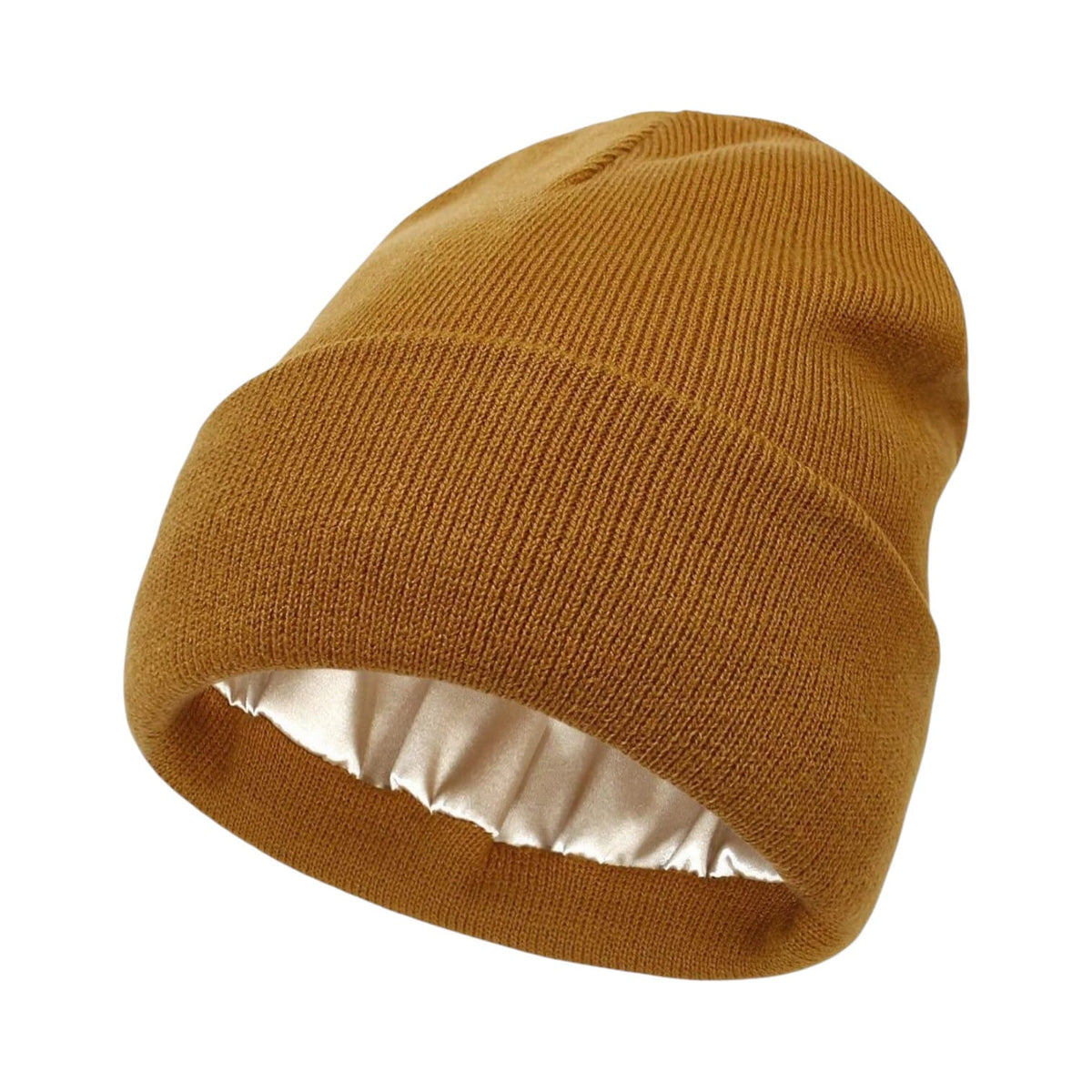 Le Comptoir du Chapeau Caramel Bonnet Satiné Doublé Soie Femme