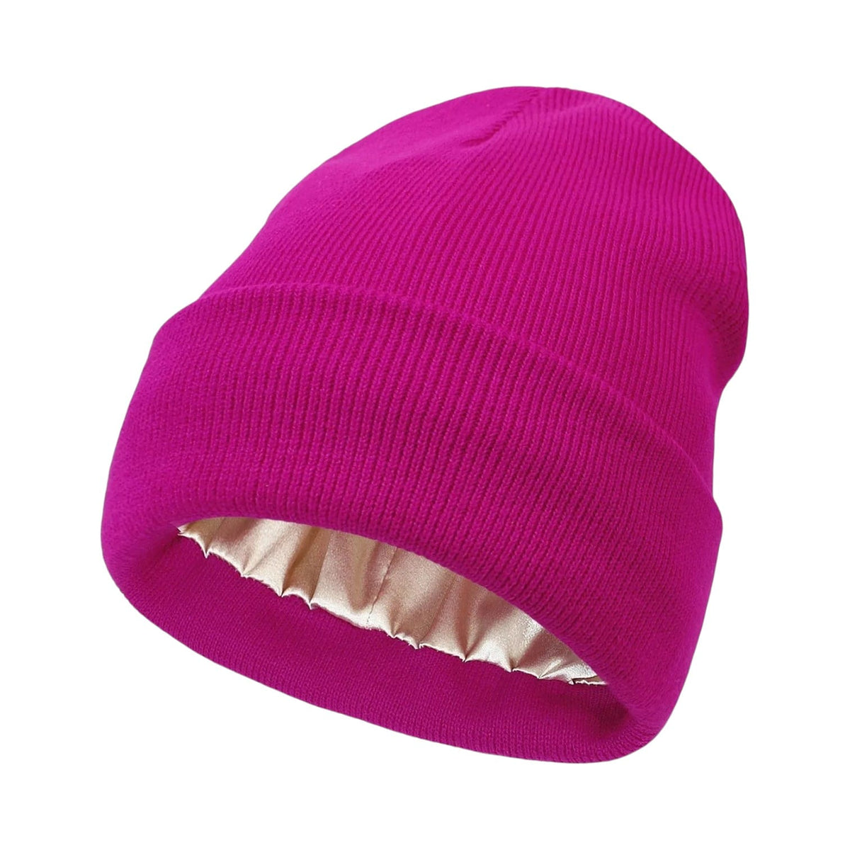 Le Comptoir du Chapeau Rose Bonbon Bonnet Satiné Doublé Soie Femme