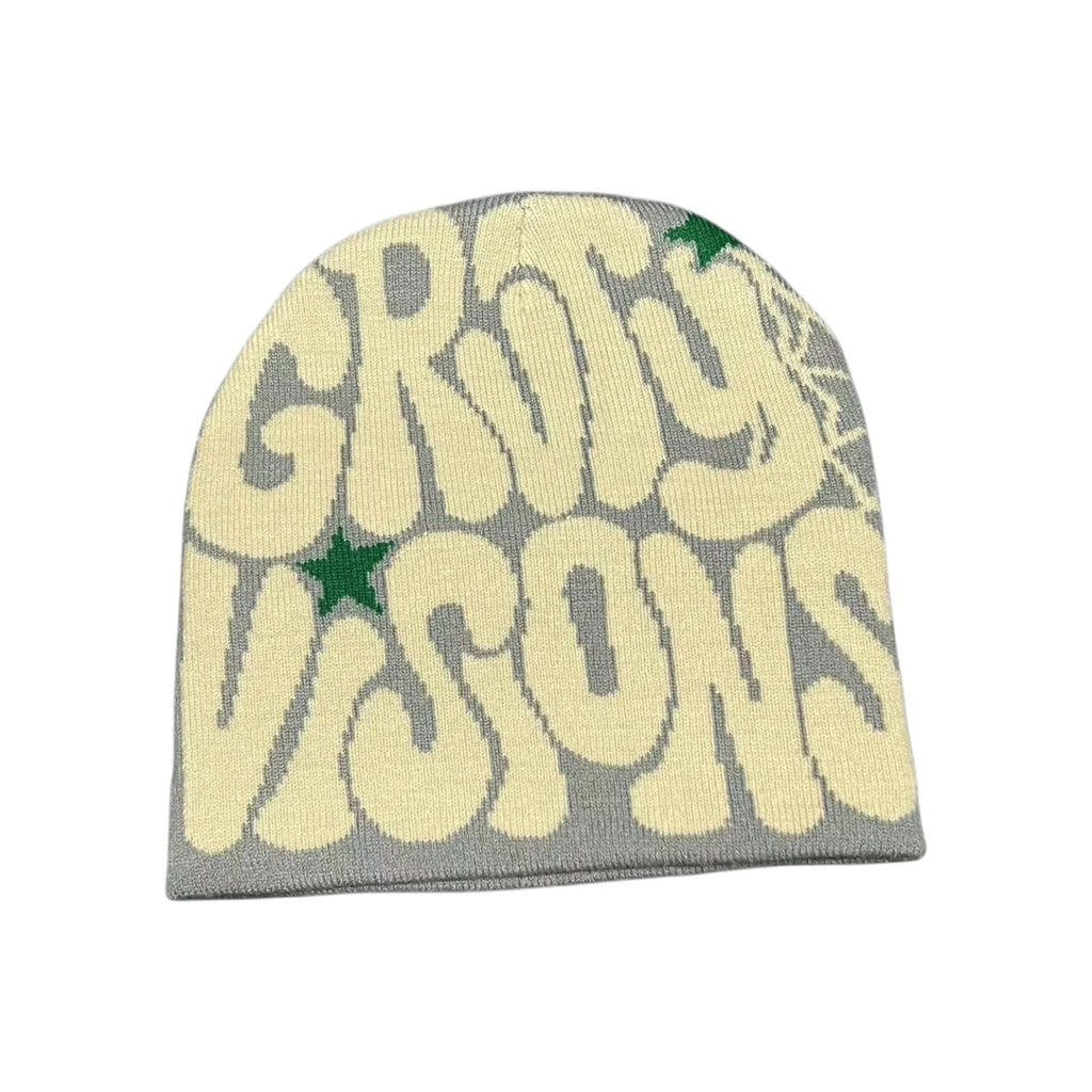 Le Comptoir du Chapeau Gris Bonnet Tricot Bicolore