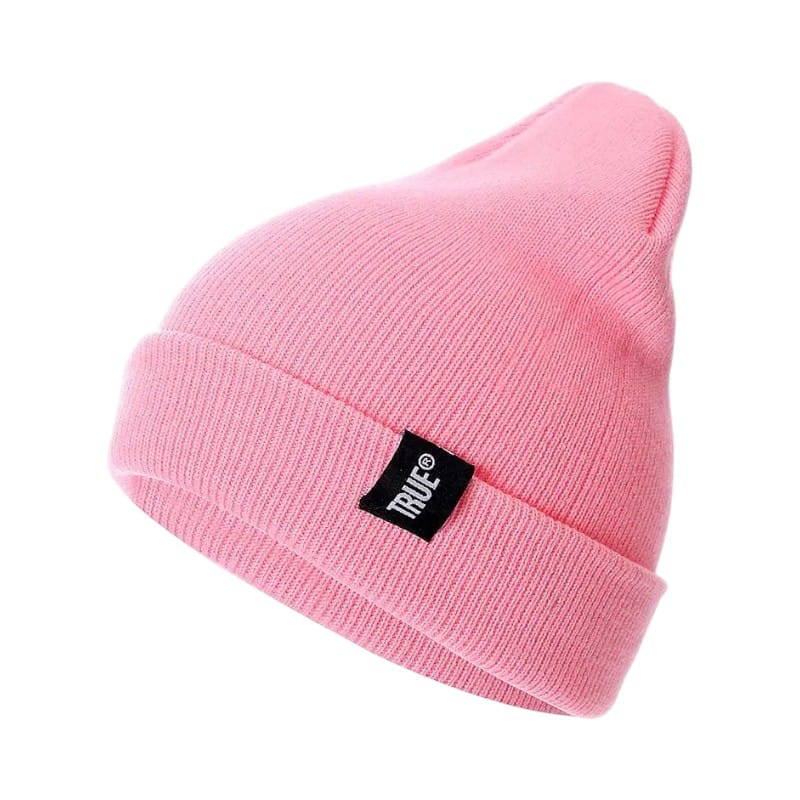 Le Comptoir du Chapeau Rose Bonnet Tricot Broderie Lettre Hip Hop