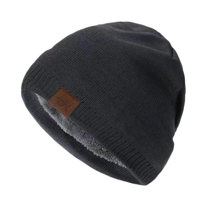 Le Comptoir du Chapeau Gris / 54-60 cm Bonnet Tricot Sport Doublé Fourrure Hiver Image
