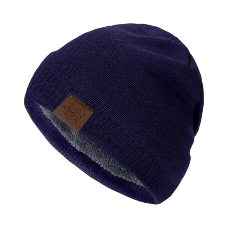 Le Comptoir du Chapeau Marine / 54-60 cm Bonnet Tricot Sport Doublé Fourrure Hiver